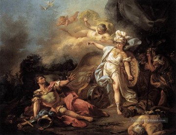  combat tableaux - Le combat de Mars et Minerve néoclassicisme Jacques Louis David